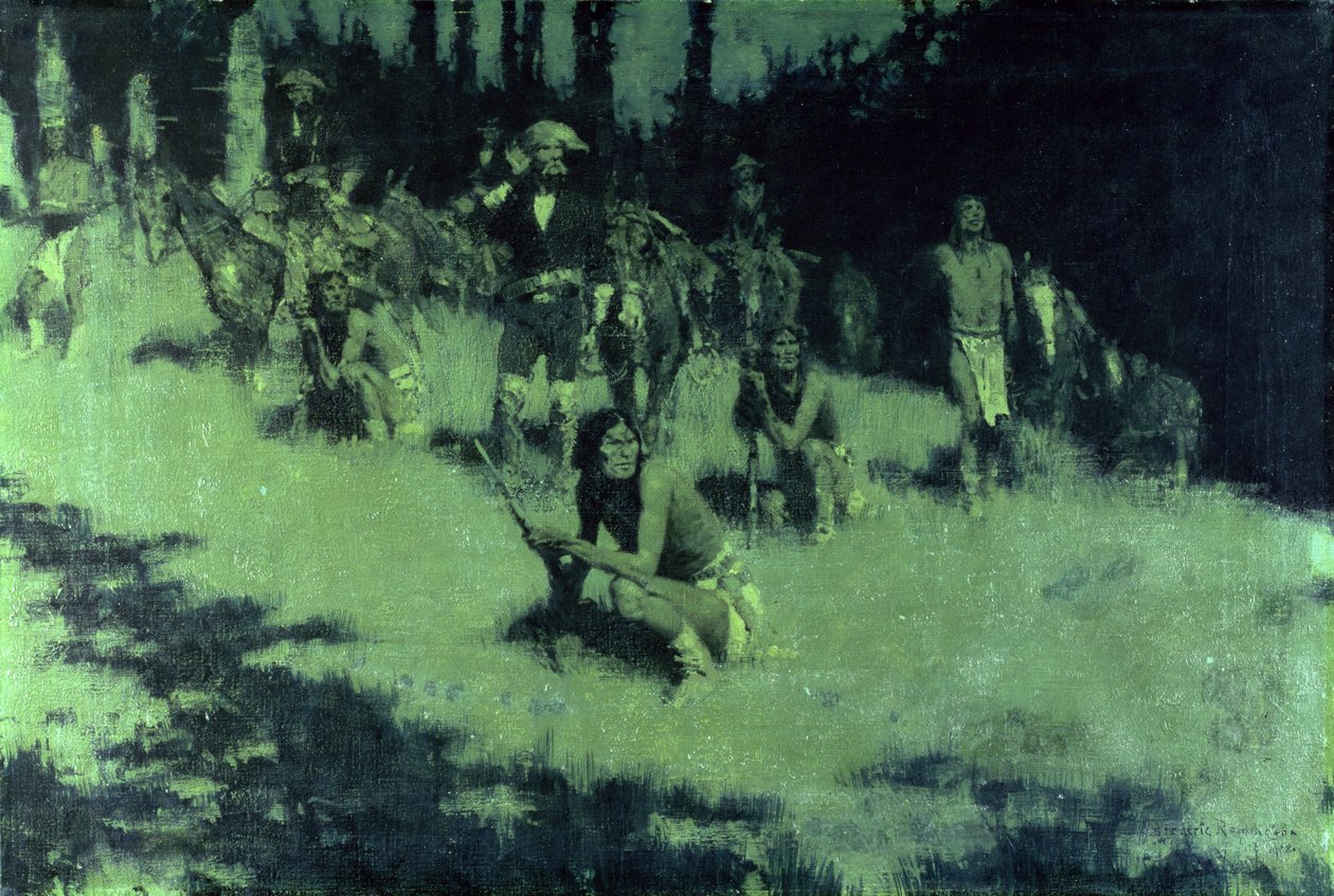 Éclaireurs apaches écoutant, 1908 - Frederic Remington