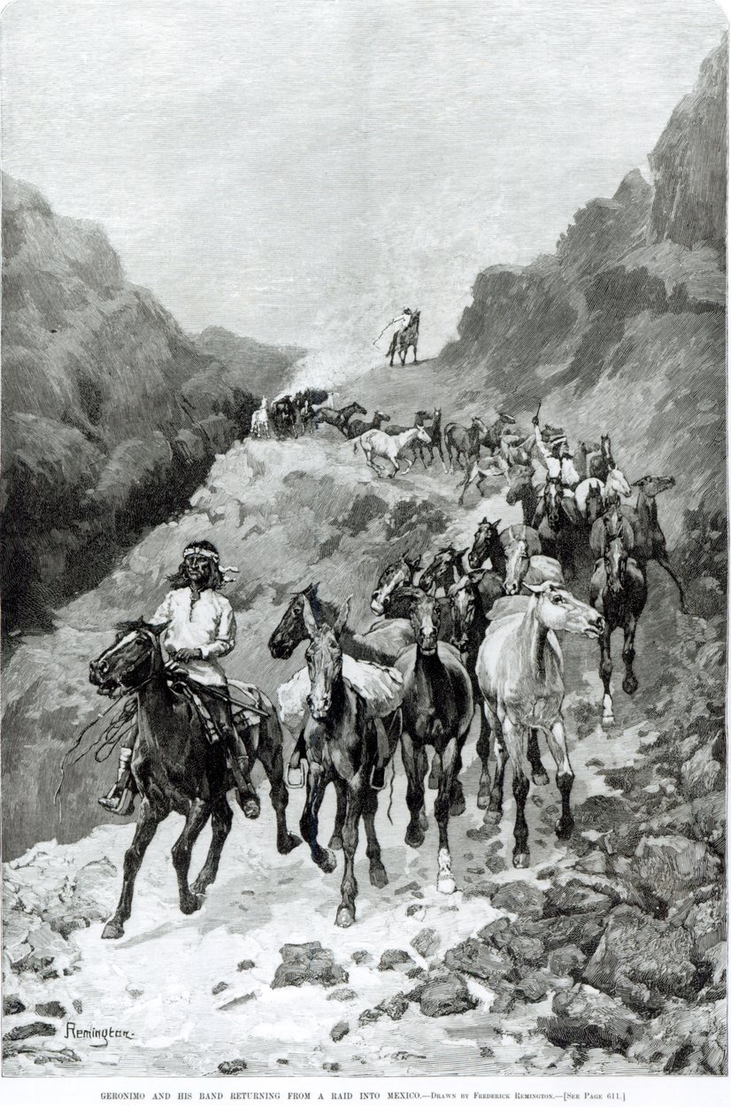 Geronimo et sa bande revenant d
