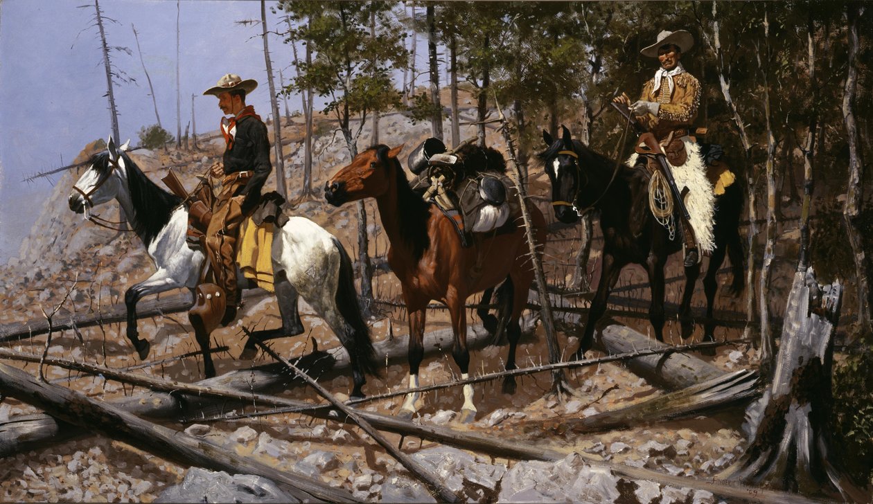 Prospection pour le pâturage du bétail - Frederic Remington