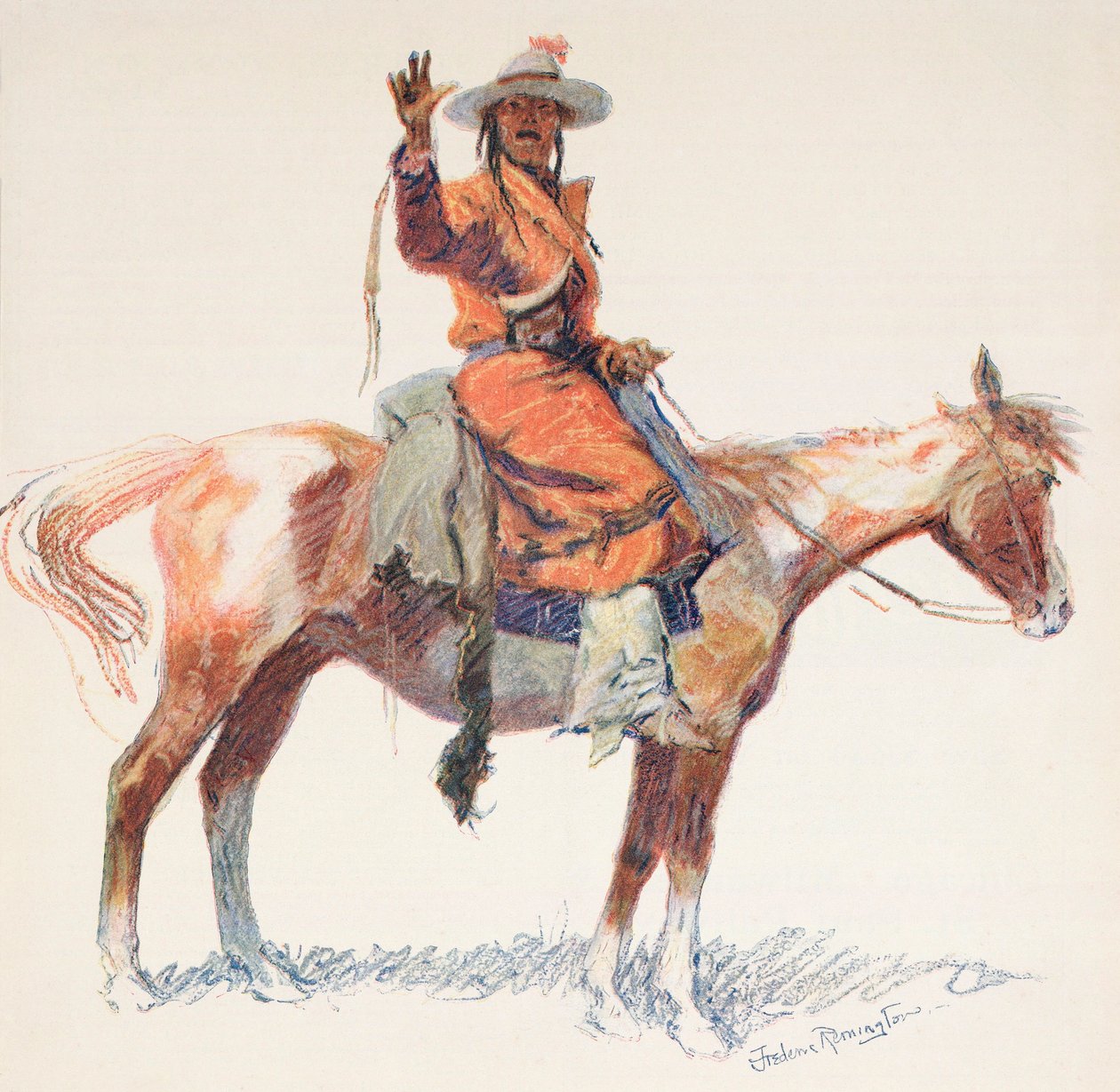 Un éclaireur apache - Frederic (after) Remington