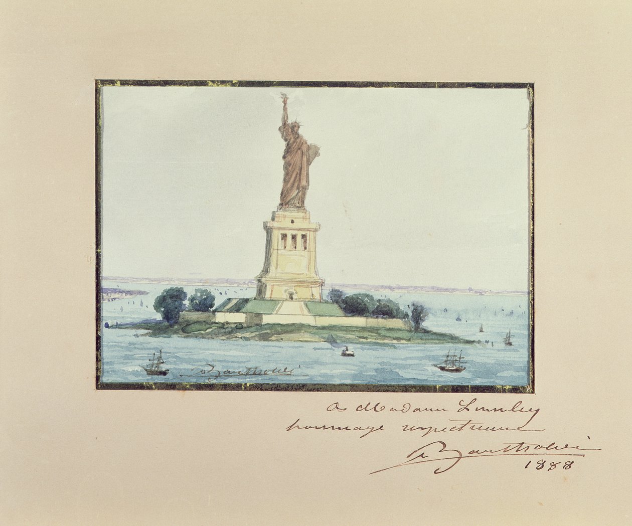 Statue de la Liberté, île de Beldoe, New York, 1888 - Frederic Auguste Bartholdi