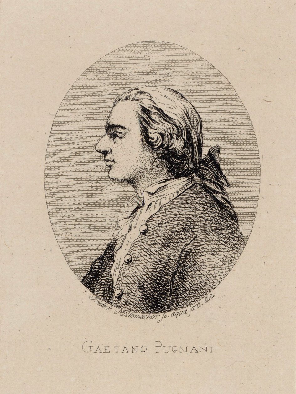 Portrait du violoniste et compositeur Gaetano Pugnani 1731-1798, 1842 - Frederic Desire Hillemacher