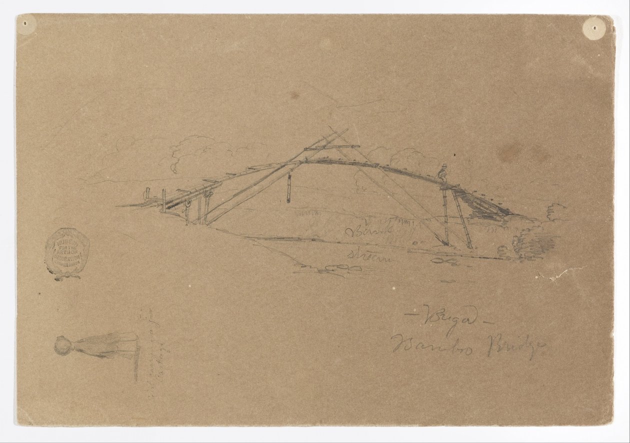 Pont de bambou à Buga, Colombie et Fille portant une jarre, Cartago, Colombie - Frederic Edwin Church
