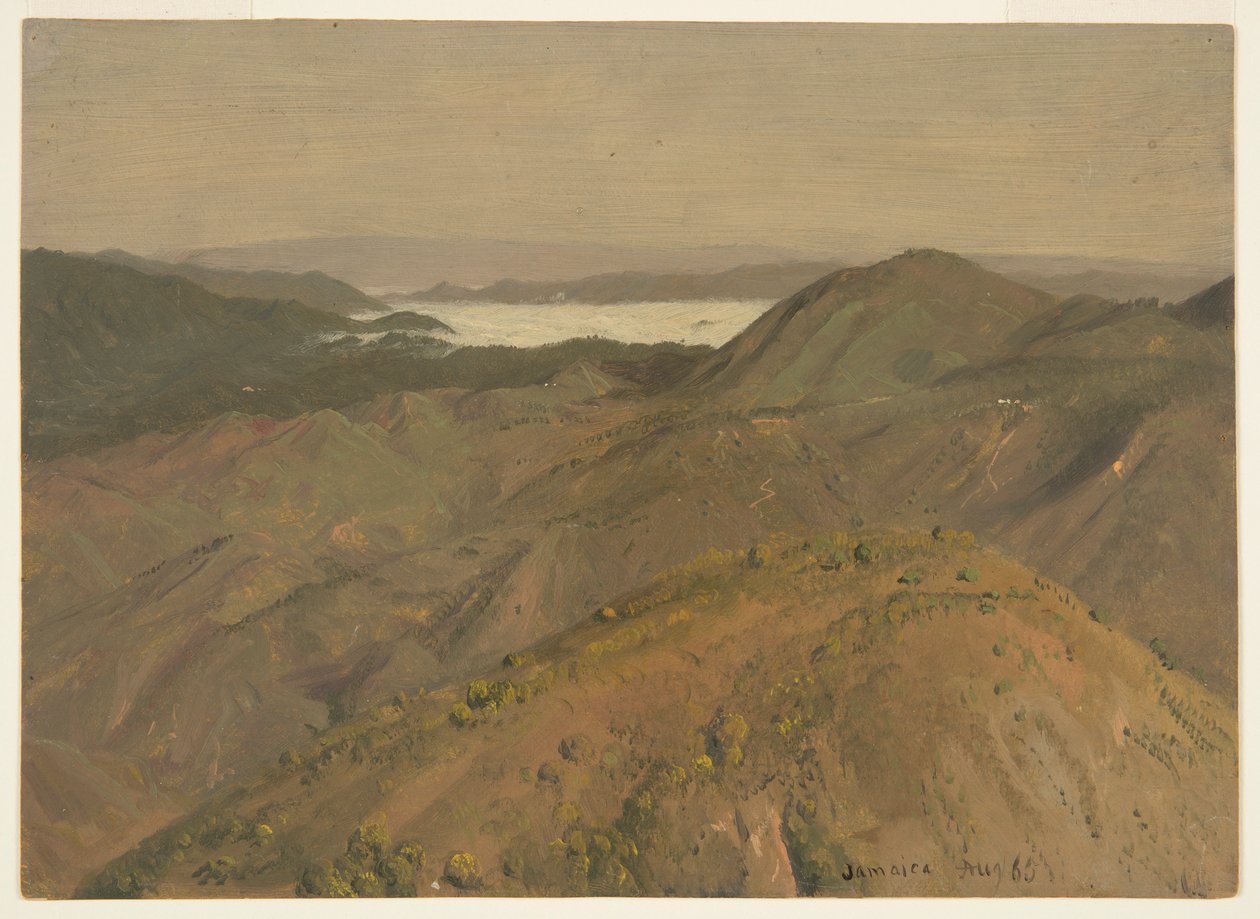 Vue lointaine sur les sommets des collines, Jamaïque, Antilles - Frederic Edwin Church