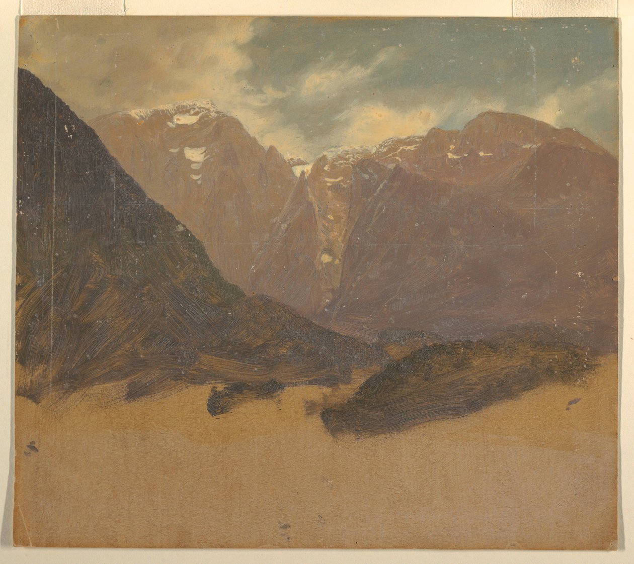 Dessin, paysage alpin (Bavière ou Suisse), 1868 - Frederic Edwin Church