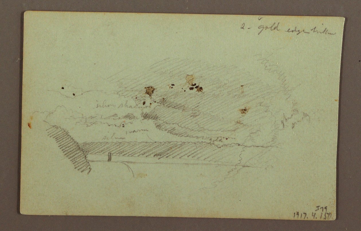 Dessin, Chutes américaines sous un ciel nuageux, rivière Niagara, peut-être 1856 - Frederic Edwin Church