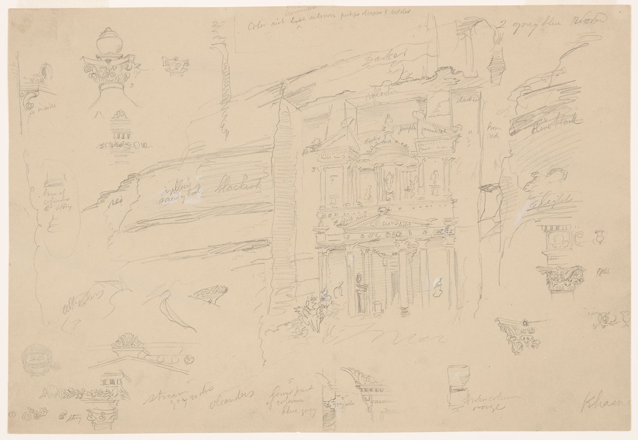 Dessin, détails architecturaux d