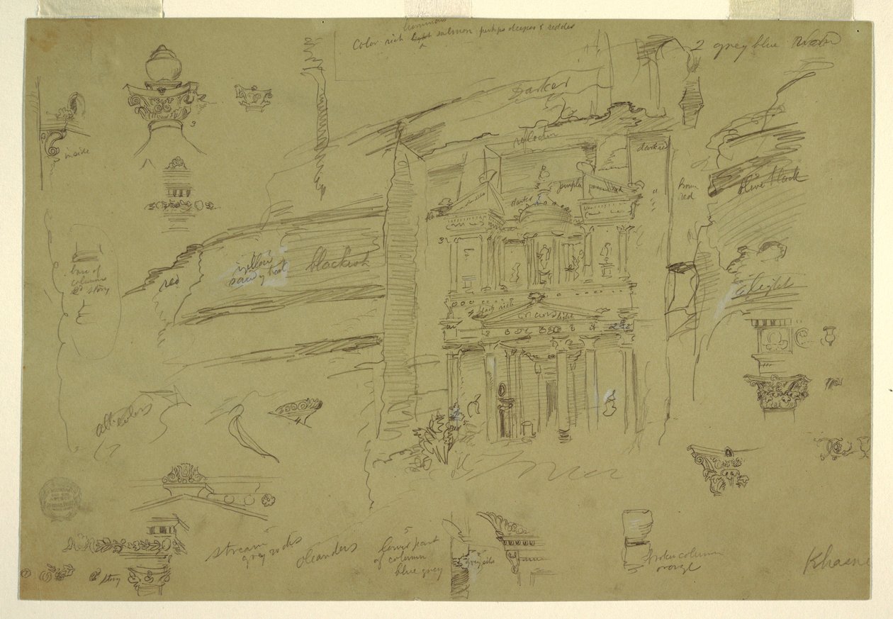 Dessin, détails architecturaux d
