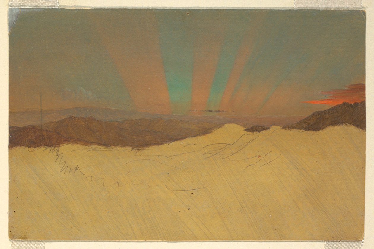 Dessin, Aurore boréale, 1860-70 - Frederic Edwin Church