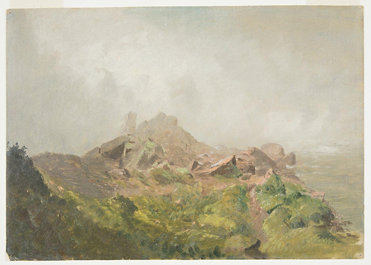 Dessin, base de la chute américaine, Niagara, 1856-58 - Frederic Edwin Church