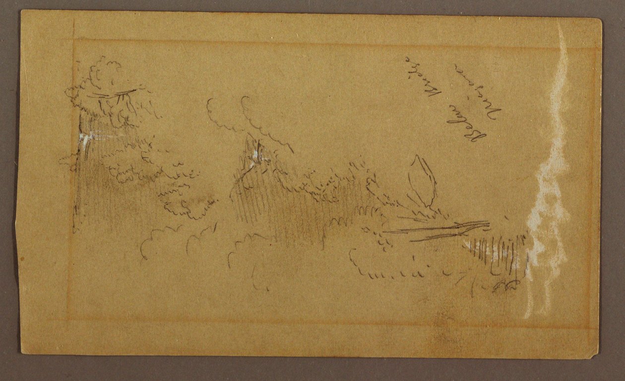Dessin, sous le pont, rivière Niagara, New York, peut-être 1858 - Frederic Edwin Church
