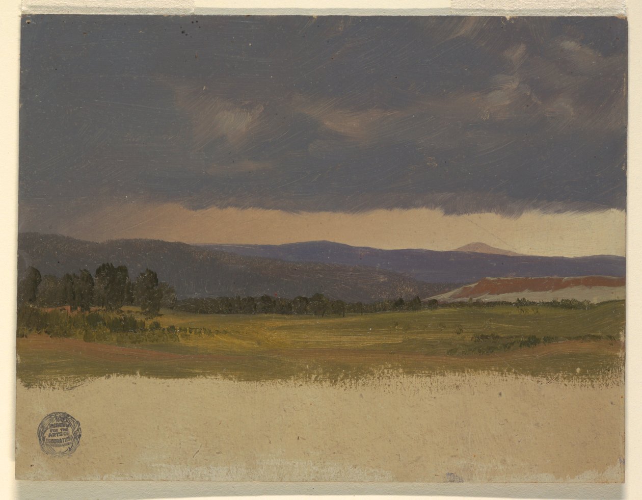 Dessin, Colline bleue sous des nuages bas, 1869-70 - Frederic Edwin Church