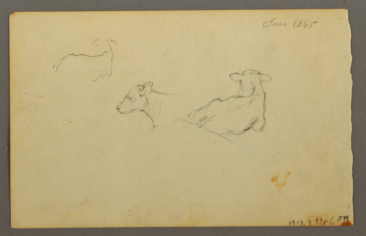 Dessin, garçon appuyé sur un sac, chapeau, 1844 - Frederic Edwin Church