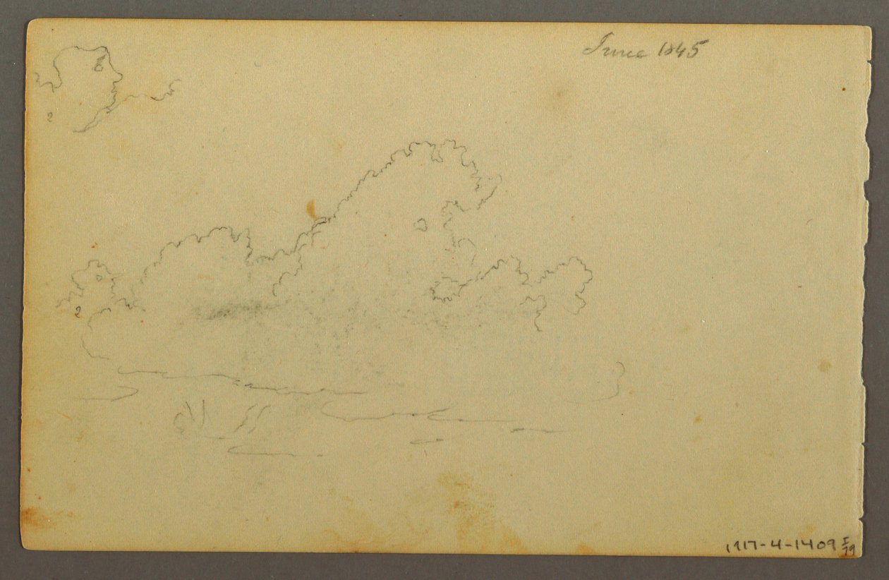 Dessin, maison de la montagne de Catskill, 1844 - Frederic Edwin Church