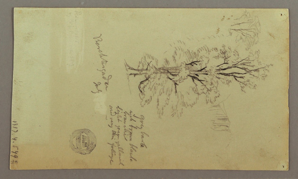 Dessin, cheminées, cascades, personnages, etc., juillet 1868 peut-être - Frederic Edwin Church
