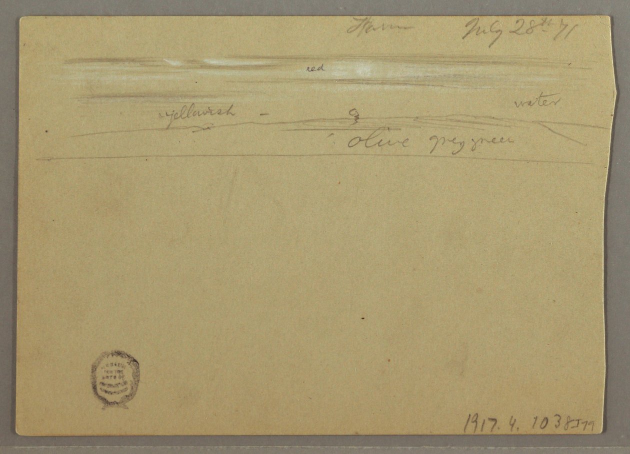 Dessin, étude de nuages, 28 juillet 1871 - Frederic Edwin Church