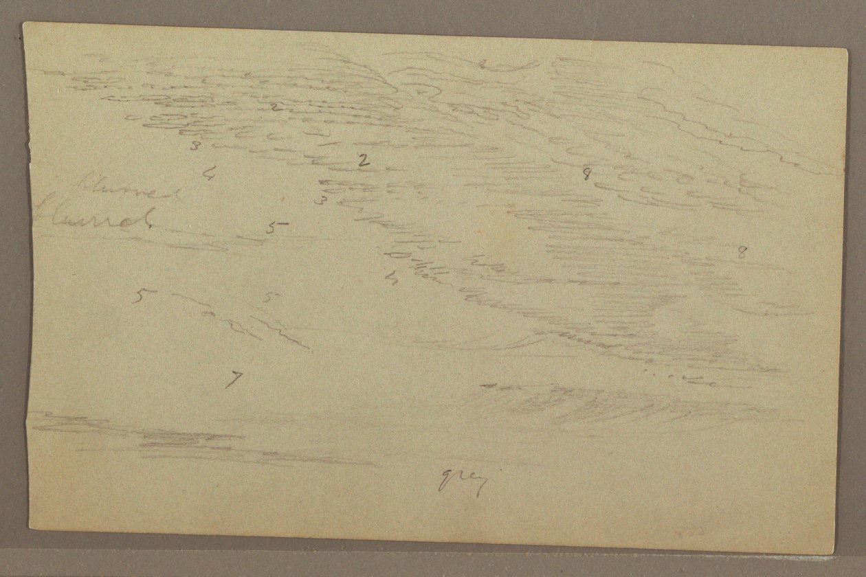 Dessin, étude de nuages, années 1860 - Frederic Edwin Church