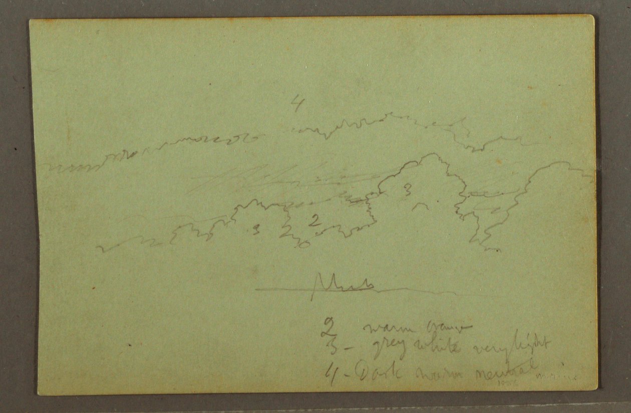 Dessin, étude de nuages, peut-être 1856 - Frederic Edwin Church