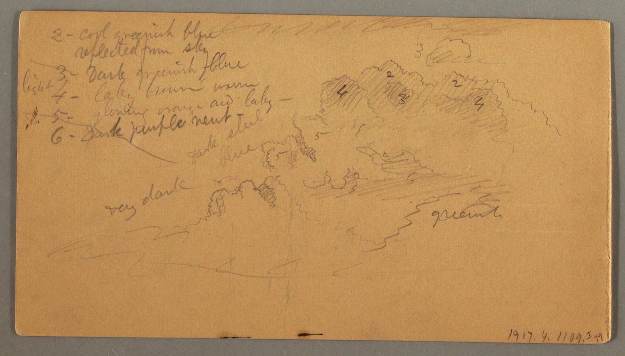 Dessin, étude de nuages, peut-être 1874 - Frederic Edwin Church