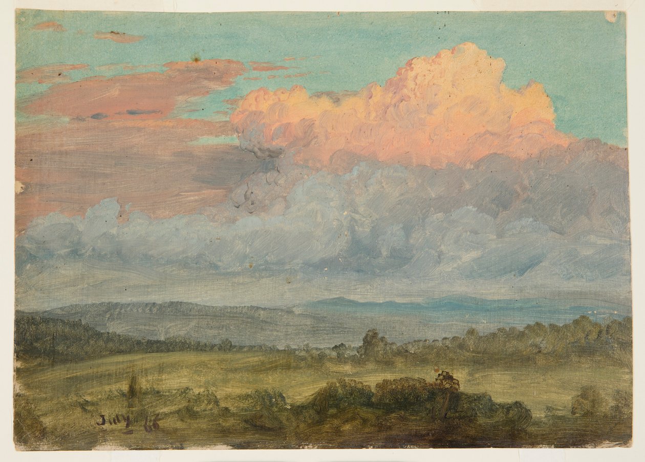 Dessin, nuages, vallée de l