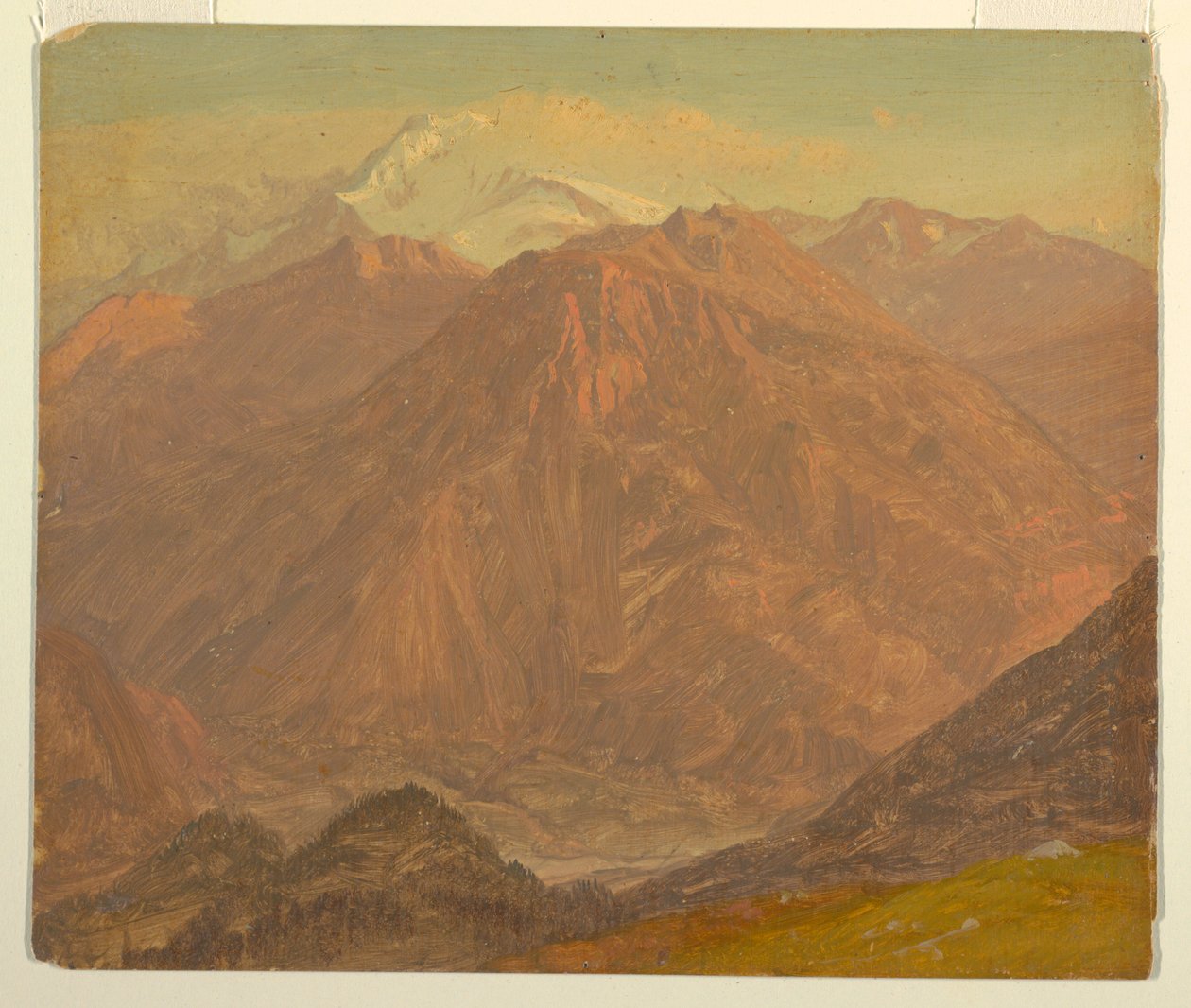 Dessin, Colombie ou Équateur, montagnes, 1853 ou 1857 - Frederic Edwin Church