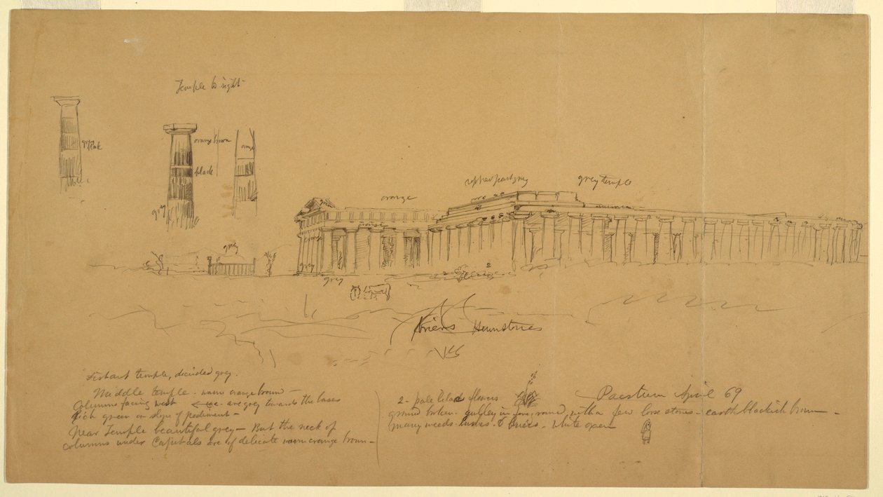 Dessin, Temples grecs doriques d