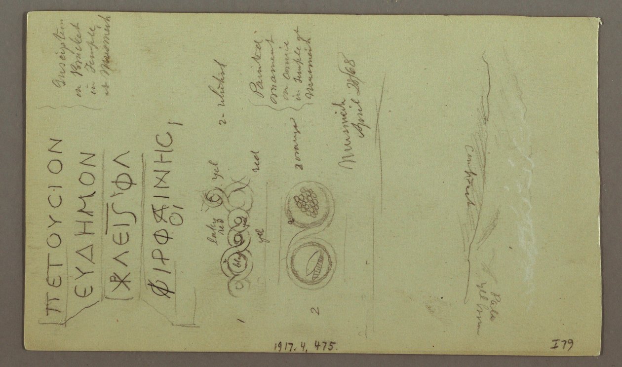 Dessin, façade du Parrelorium, 28 avril 1868 - Frederic Edwin Church