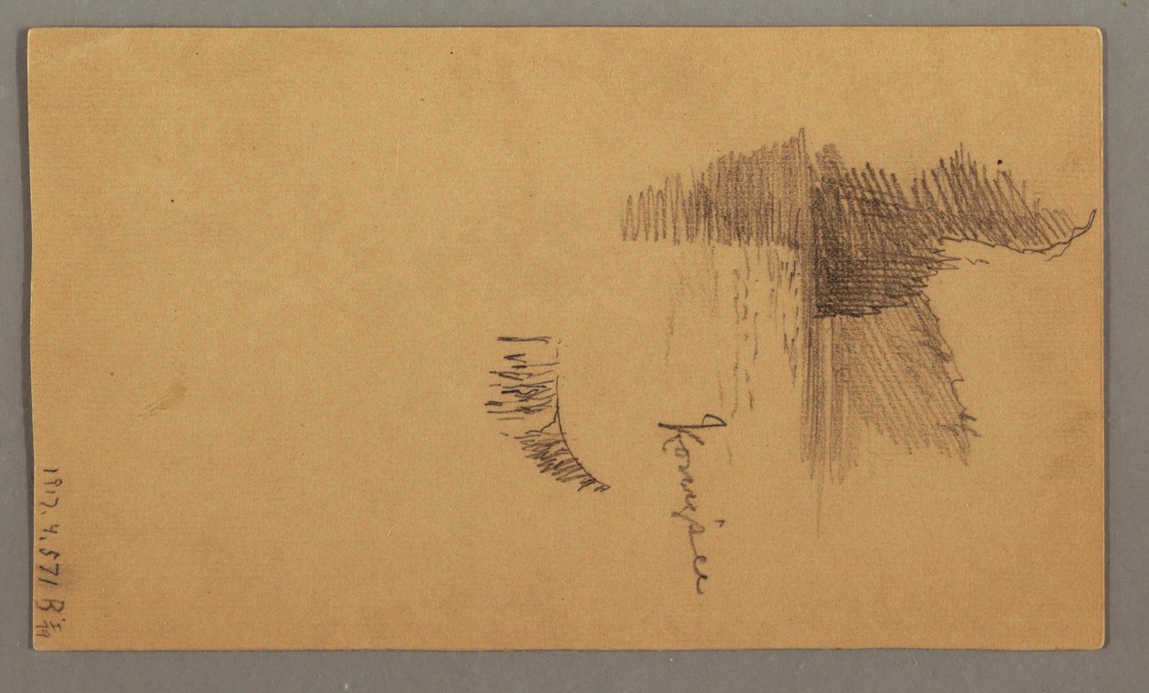 Dessin, études de figures, figure dans un bateau, poisson, peut-être 1868 - Frederic Edwin Church