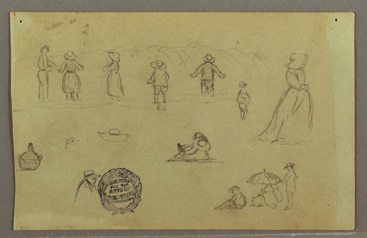 Dessin, Études de figures par le ressac, peut-être 1857-58 - Frederic Edwin Church