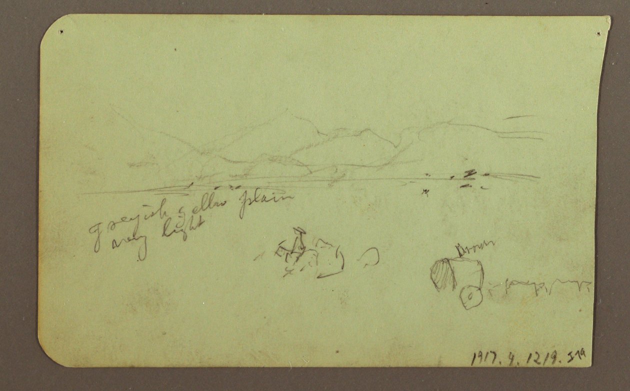 Dessin, figures, verso : figure, paysage, 1883 - Frederic Edwin Church