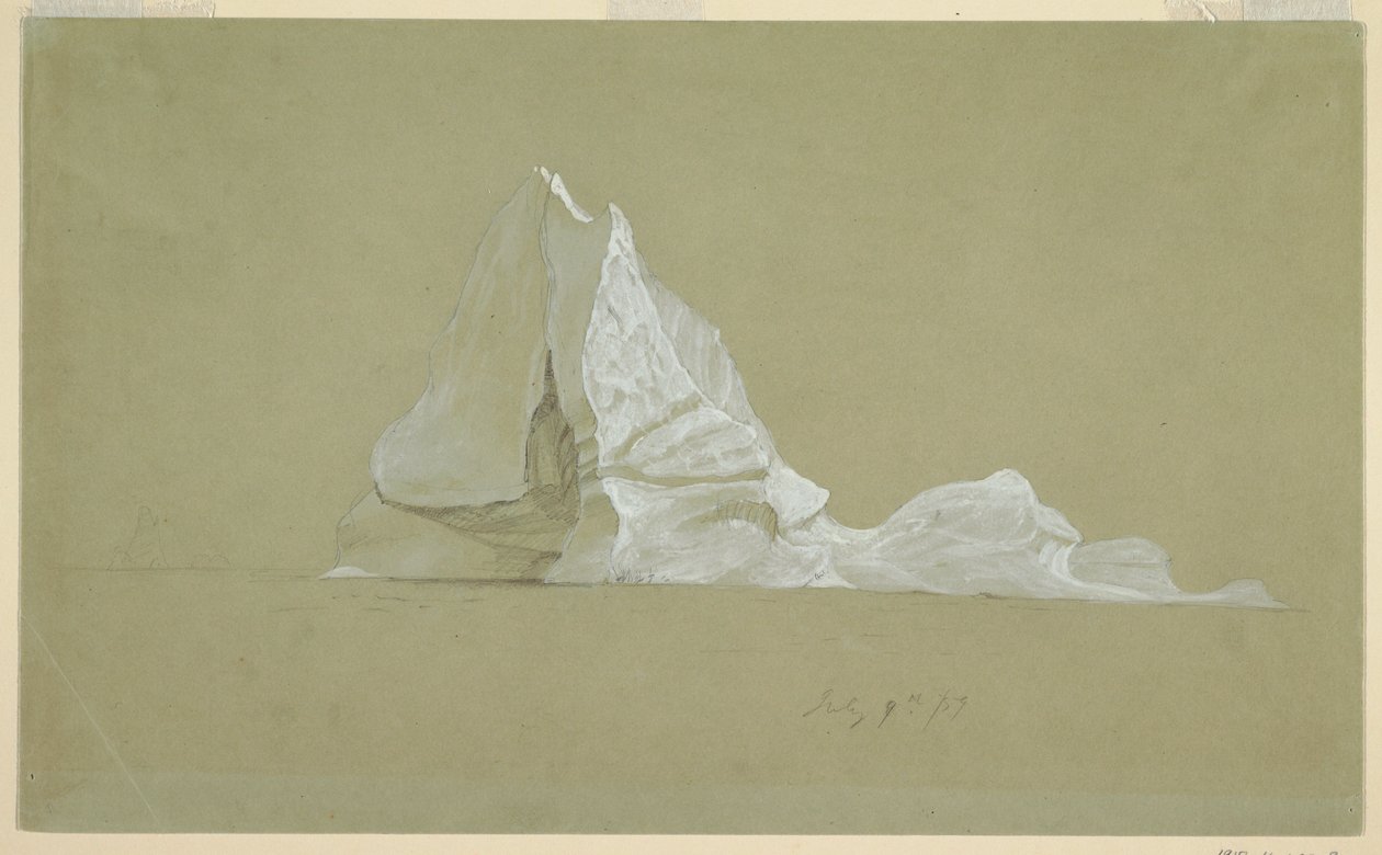 Dessin, iceberg flottant, 9 juillet 1859 - Frederic Edwin Church