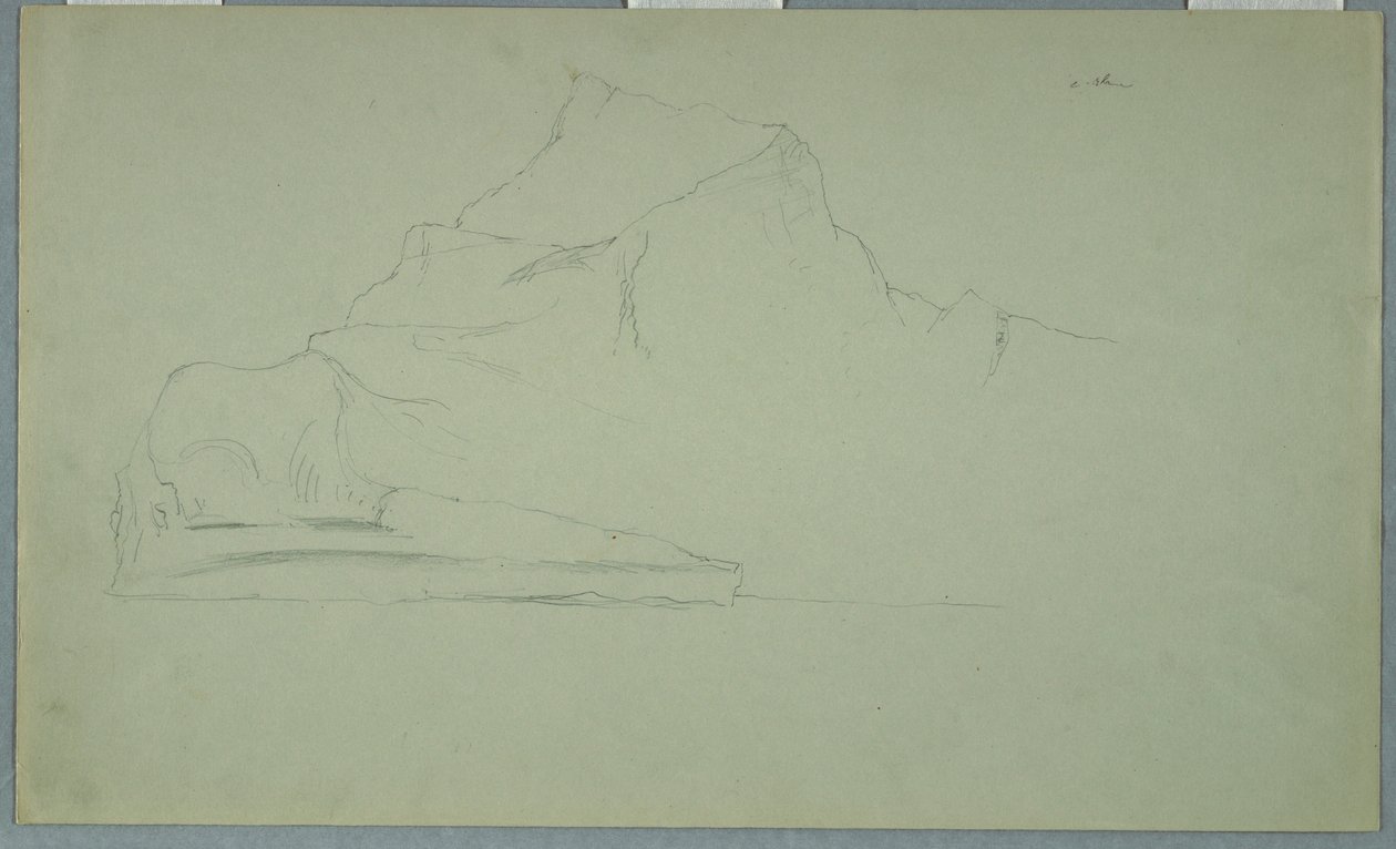 Dessin, iceberg flottant, juin ou juillet 1859 - Frederic Edwin Church