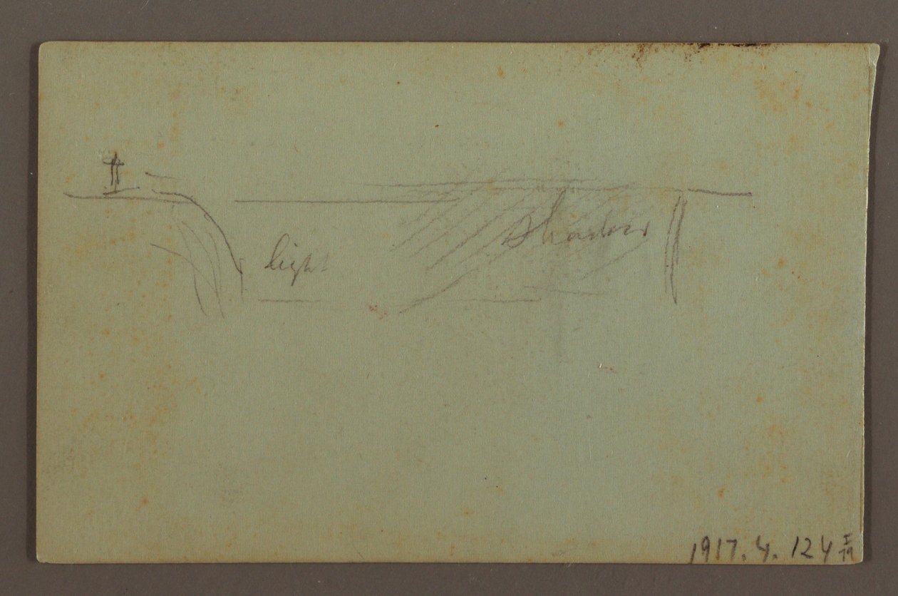 Dessin, plante à fleurs et rocher entre les chutes américaine et canadienne à Niagara, peut-être 1858 - Frederic Edwin Church