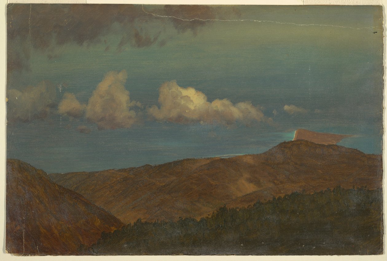 Dessin, paysage de collines, 1865 - Frederic Edwin Church