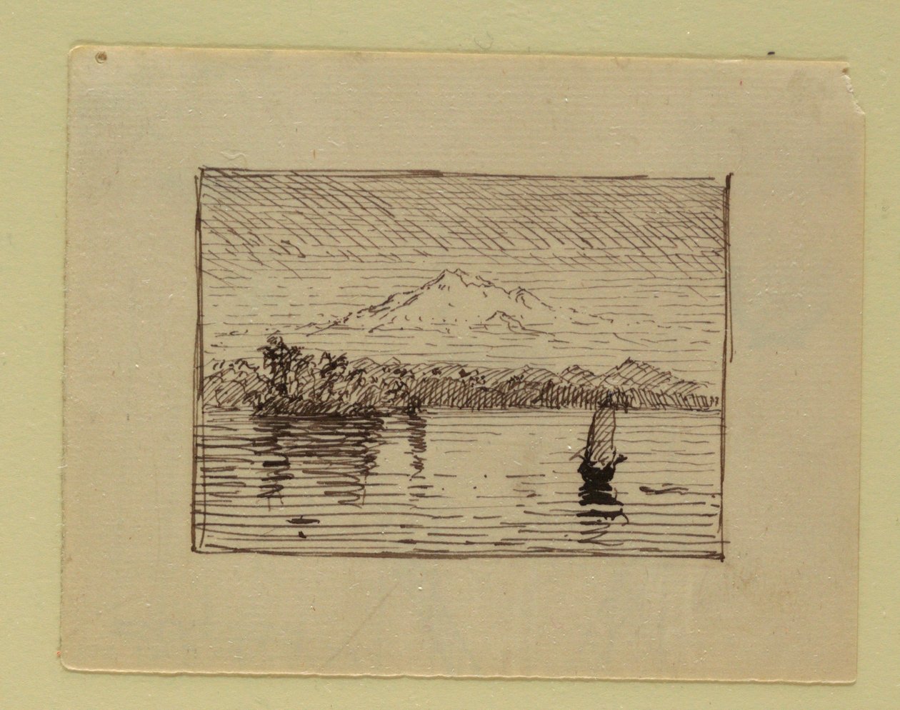 Dessin, paysage imaginaire, vers 1850 - Frederic Edwin Church