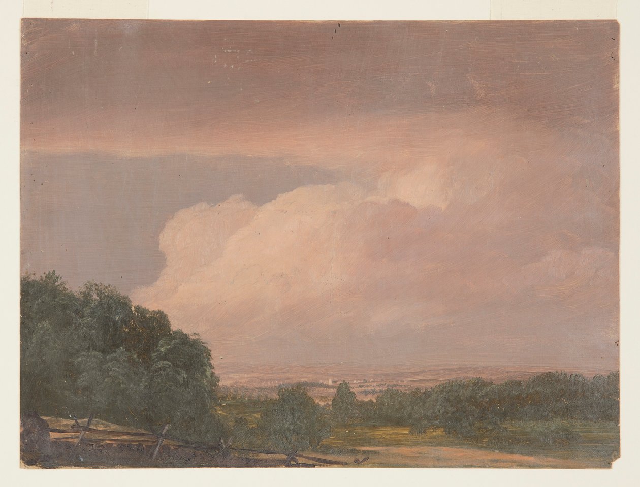 Dessin, paysage (peut-être la vallée de l