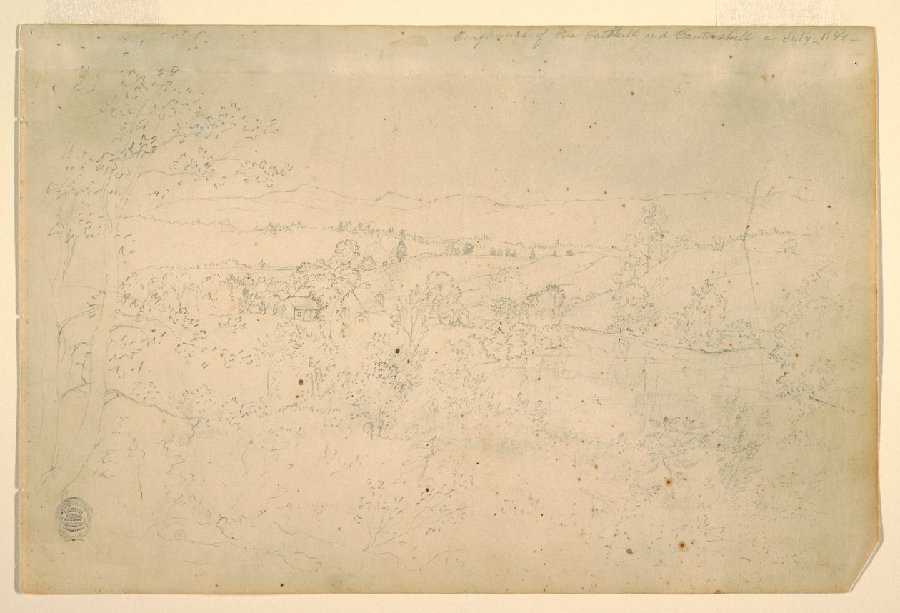 Dessin, paysage, juillet 1844 - Frederic Edwin Church