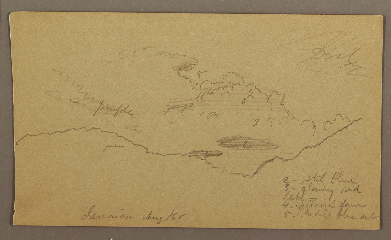 Dessin, paysage, mai-août 1865 - Frederic Edwin Church