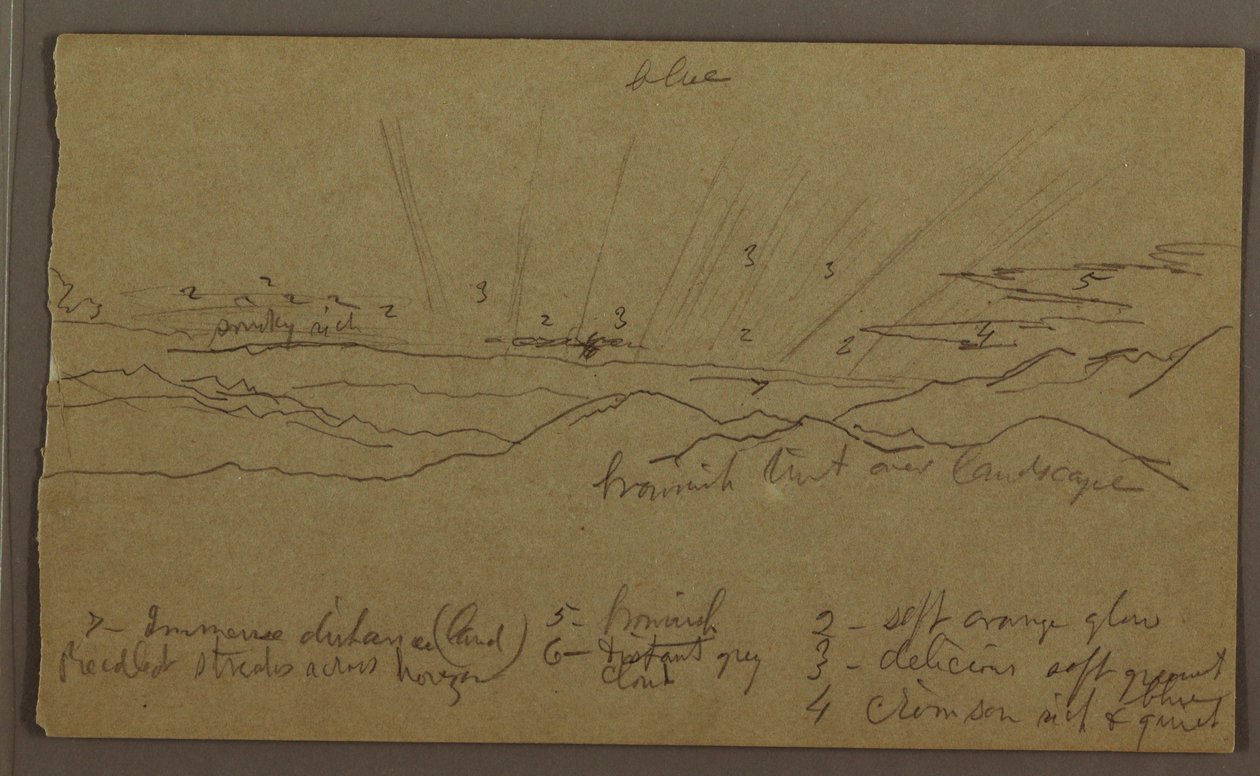 Dessin, paysage, mai-août 1865 - Frederic Edwin Church