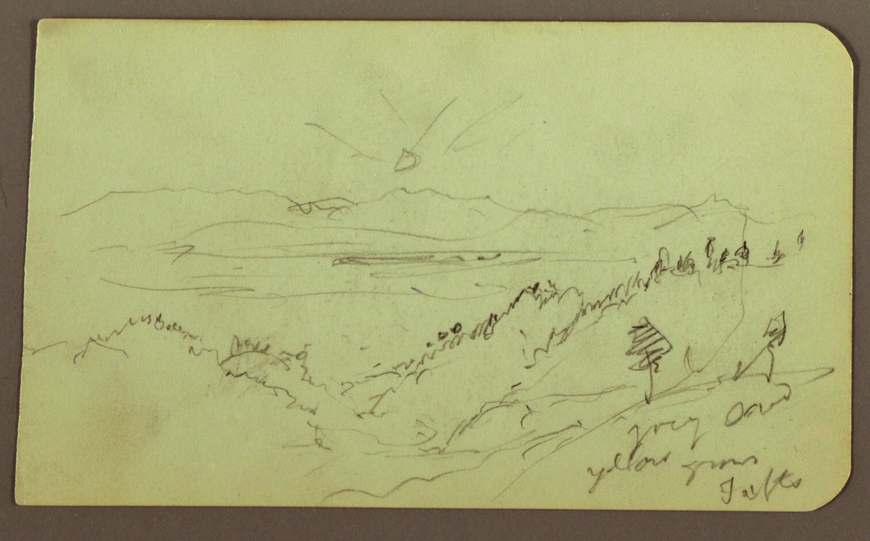 Dessin, paysage ; verso : figure, paysage, 1883 - Frederic Edwin Church