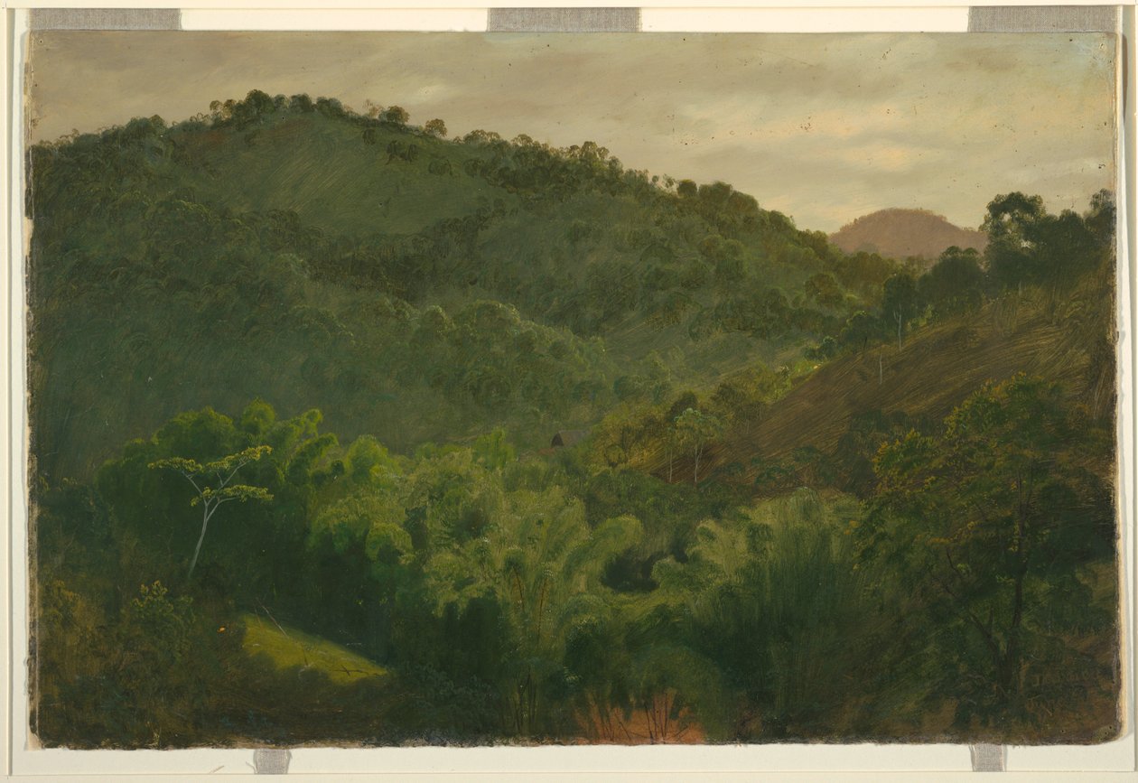 Dessin, Paysage de la Jamaïque, Antilles, 1865 - Frederic Edwin Church