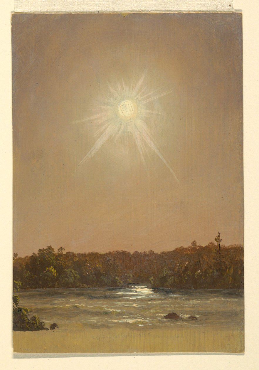 Dessin, Maine , coucher de soleil, 1855-65 - Frederic Edwin Church