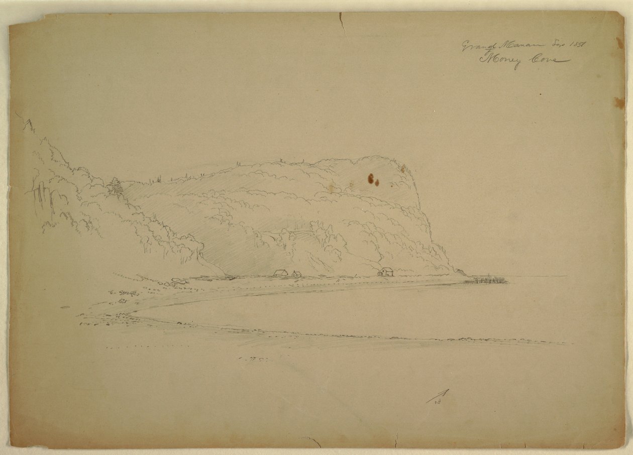 Dessin, "La grotte du singe", 1851 - Frederic Edwin Church