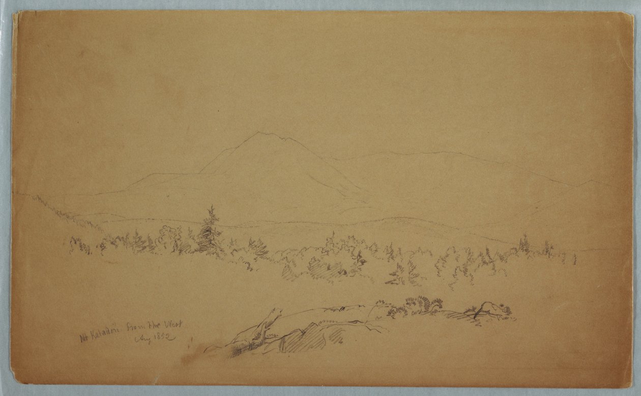 Dessin, " Mount Katahdin from the West " [Regard vers l