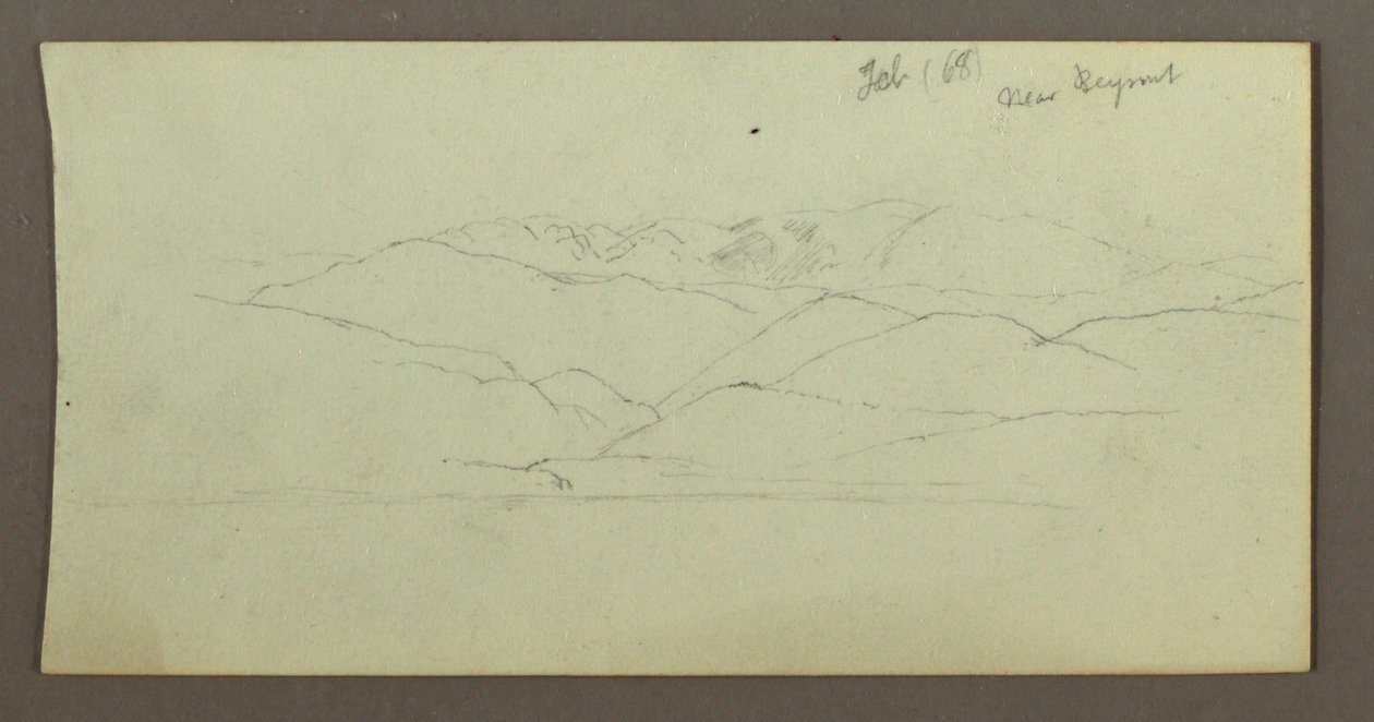 Dessin, chaîne de montagnes, février 1868 - Frederic Edwin Church