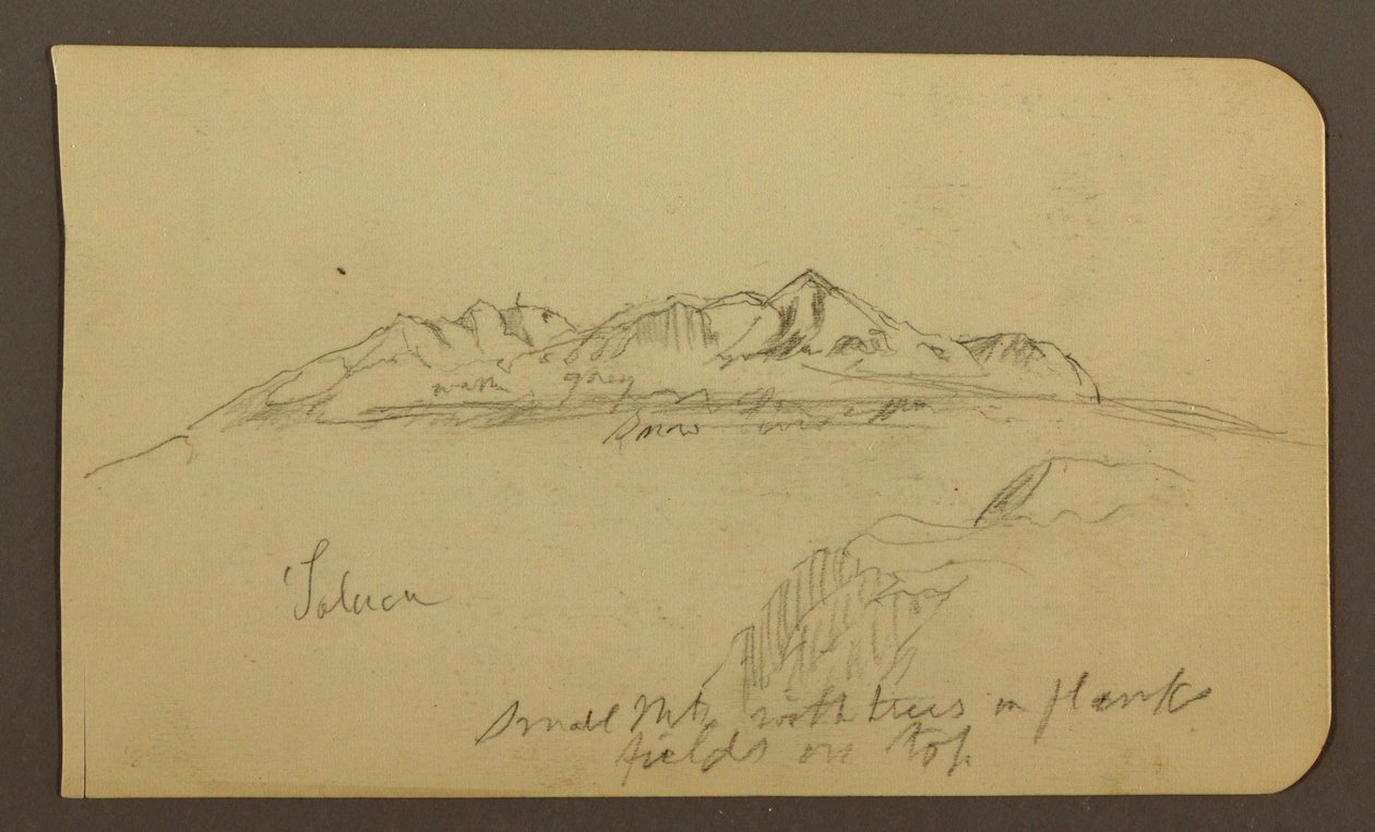 Dessin, chaîne de montagnes, Toluca ; Verso : chaîne de montagnes, Toluca, 7 janvier 1885 - Frederic Edwin Church
