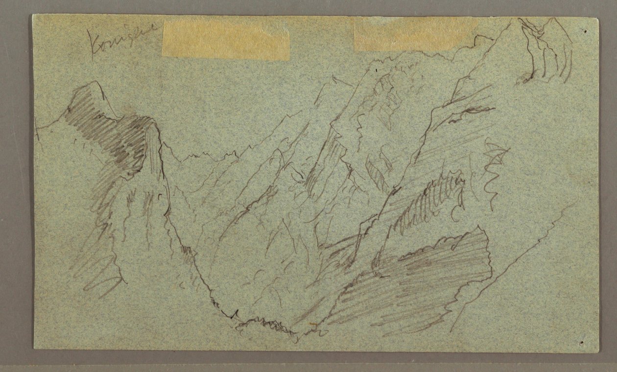 Dessin, vallée de la montagne, peut-être 1868 - Frederic Edwin Church