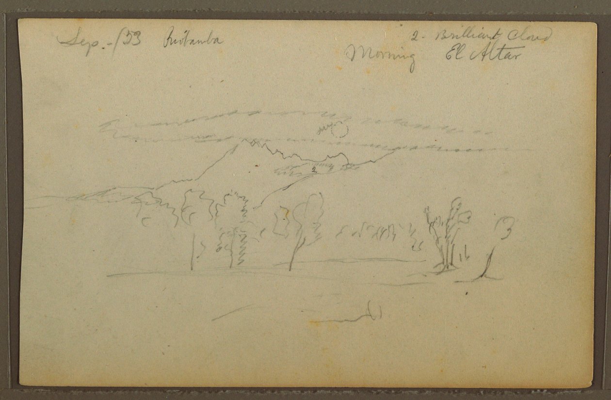 Dessin, Mt. Altar, Riobama, Équateur, septembre 1853 - Frederic Edwin Church