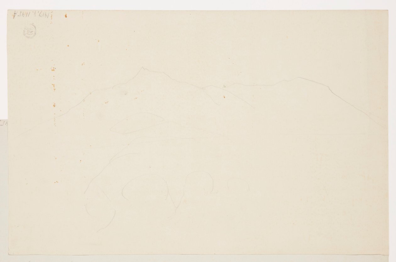 Dessin, mont Katadhin, Maine, 1870-78 - Frederic Edwin Church