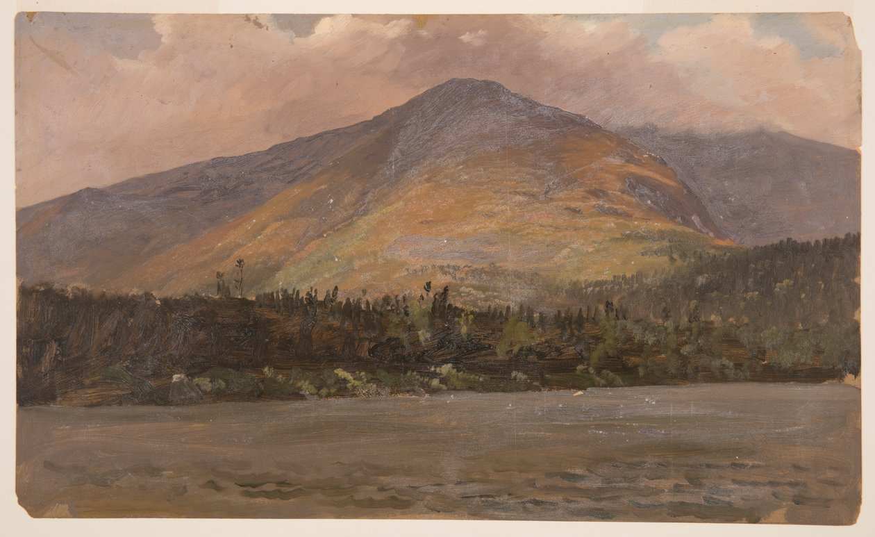 Dessin, Mont Katadhin, montrant Pomola et le Grand Bassin depuis l